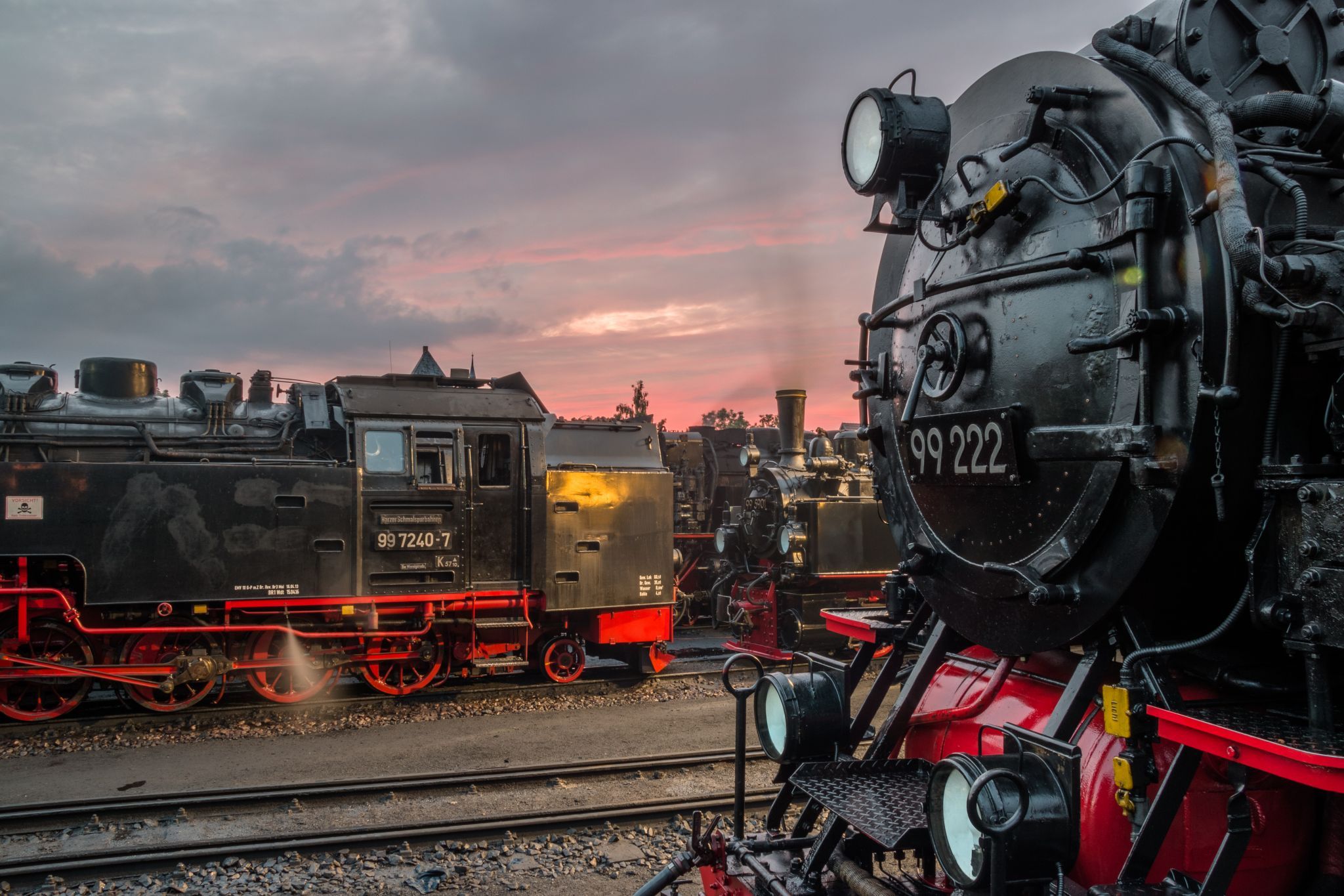 Depot of the Harzer Schmalspurbahnen, Wernigerode, Harz, Germany