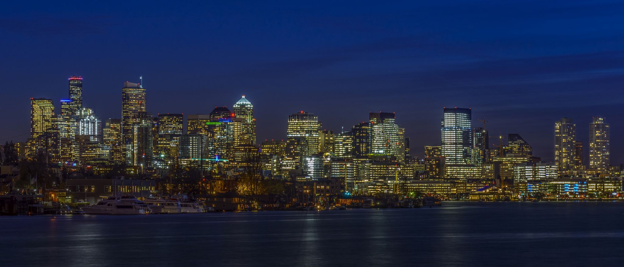 Lake Union View of Seattle Skyline, USA