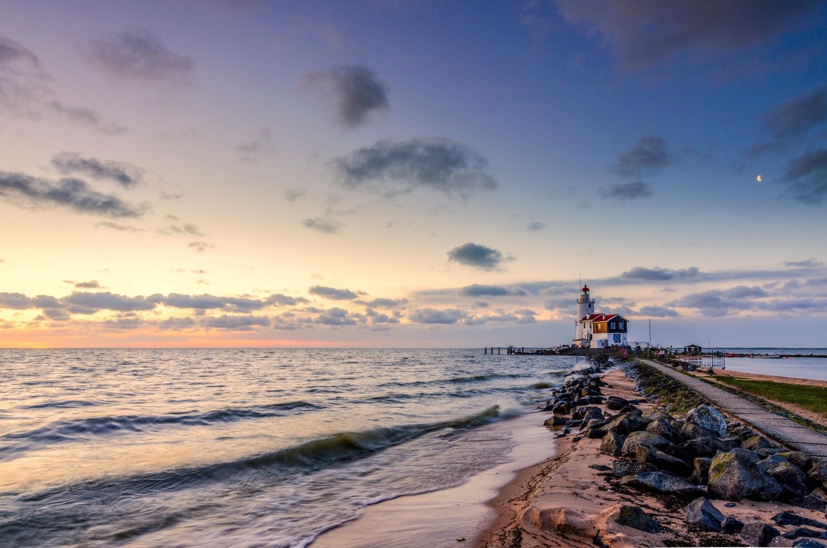 Lighthouse at Marken in the Netherlands, Netherlands