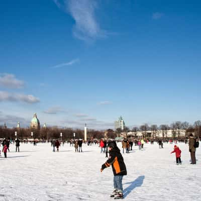 Maschsee in Winter, Hanover, Germany