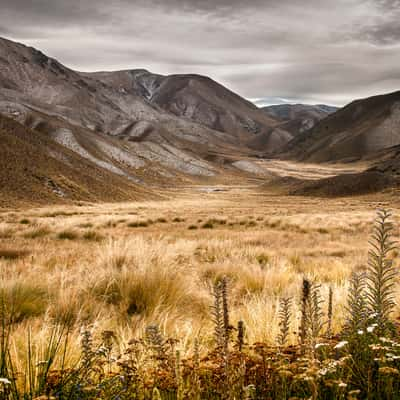 Omarama-Lindis Pass Road panorama, New Zealand