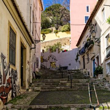 Stairway Lisbon Alfama, Portugal