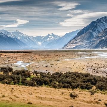 Tasman River flood plain, New Zealand