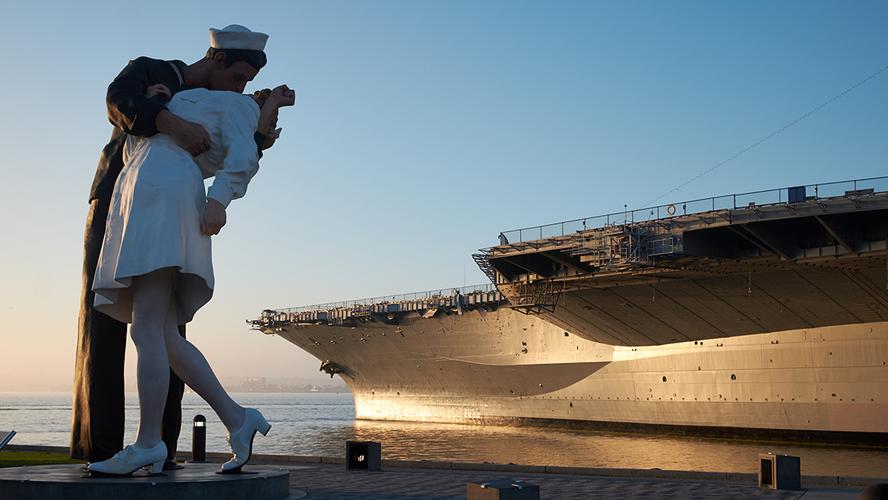 Unconditional Surrender Statue, USS Midway