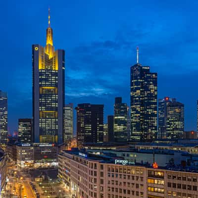 View from the Katharinenkirche, Frankfurt am Main, Germany