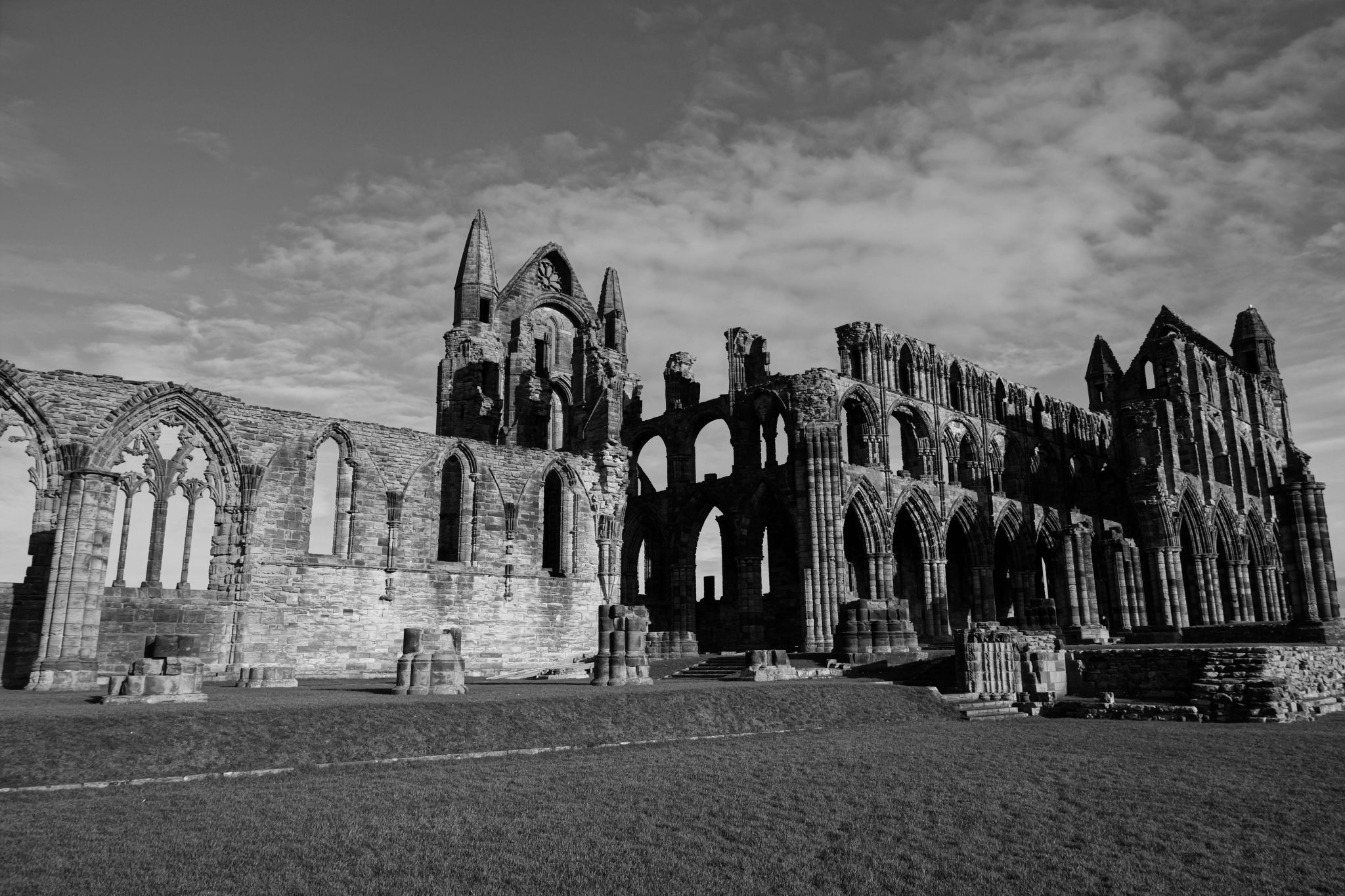 Whitby Abbey from the side, United Kingdom
