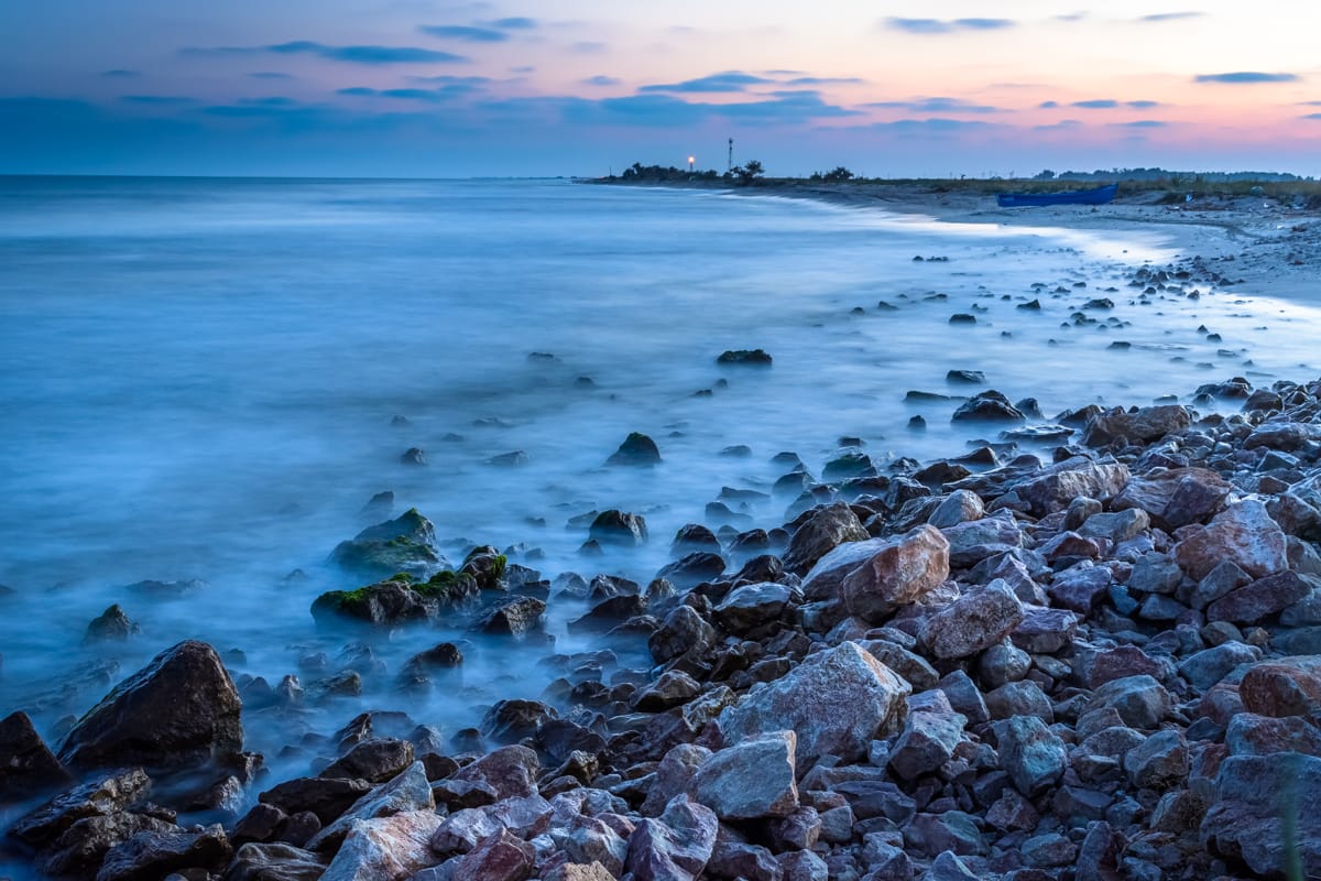 Black Sea rocky beach, Romania