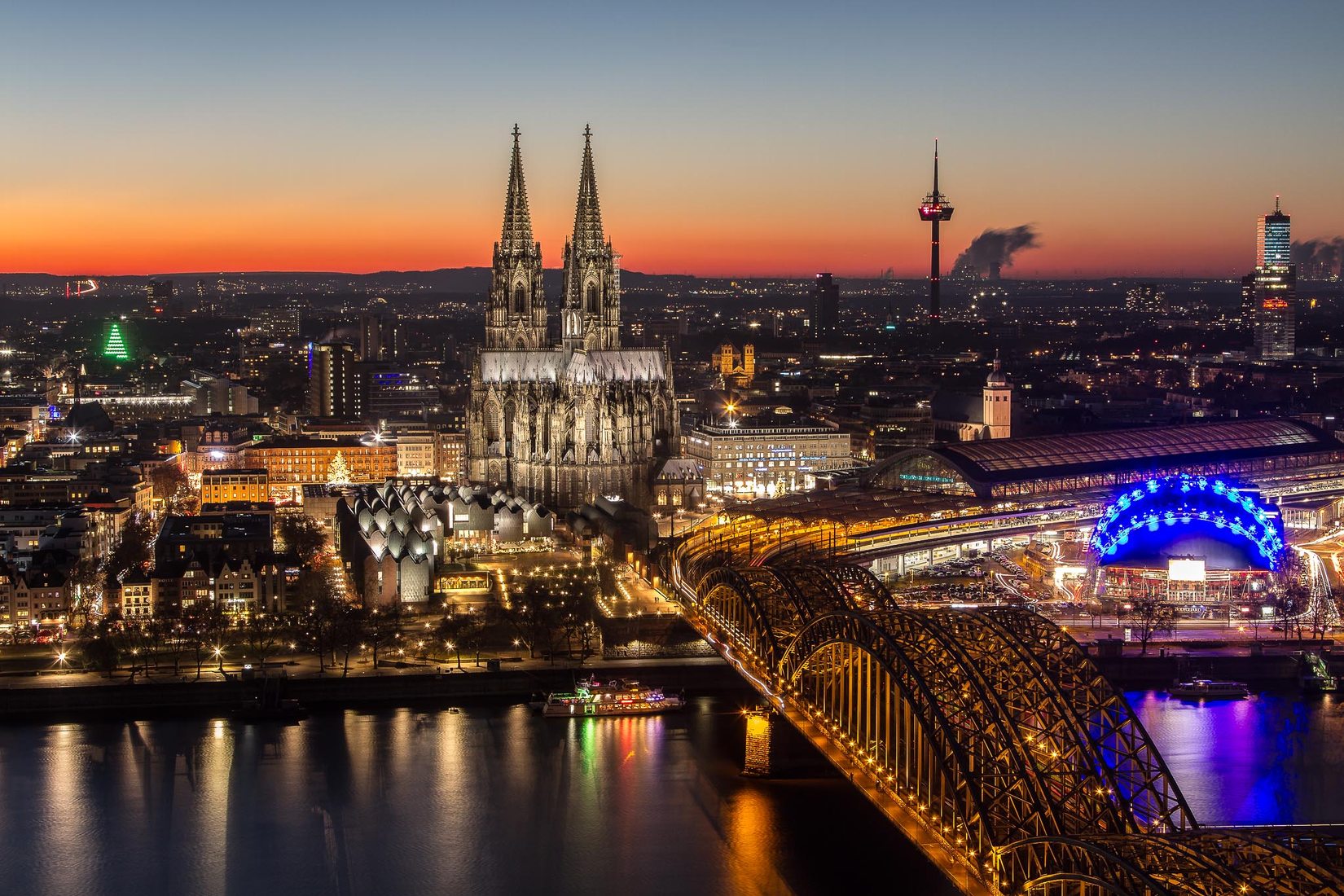 View from Triangle Tower in Cologne, Germany