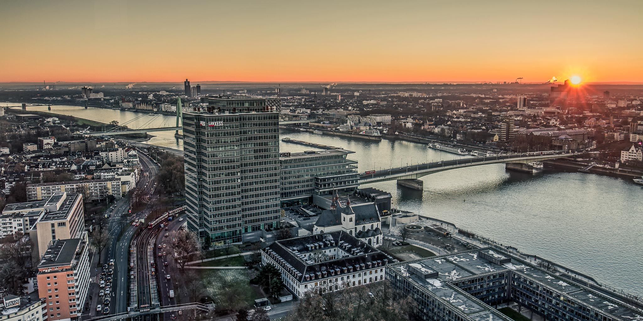 View from Triangle Tower in Cologne, Germany