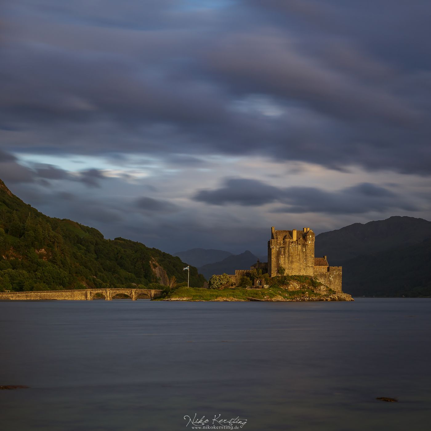 Eilean Donan Castle from the Loch Long Bridge, United Kingdom