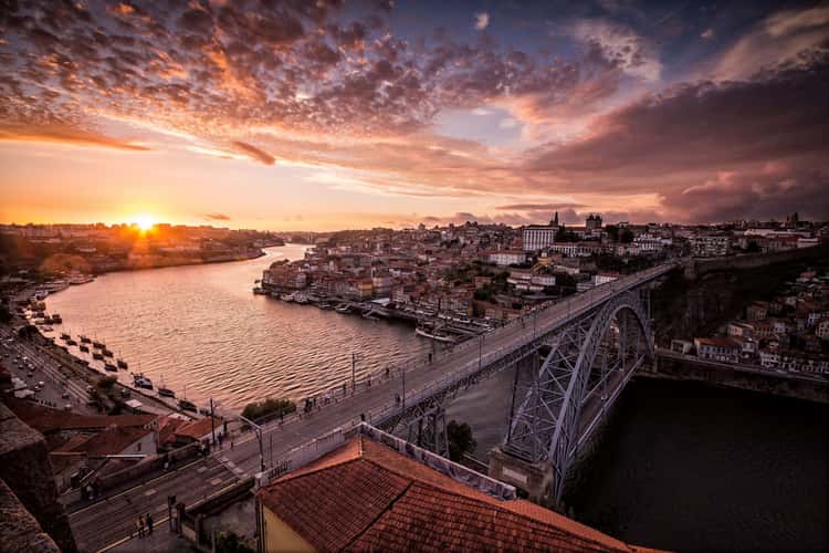 View onto Porto from the Ponte Luís I