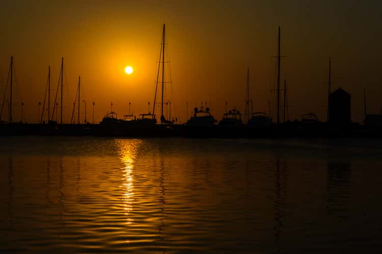 Rhodes city harbor