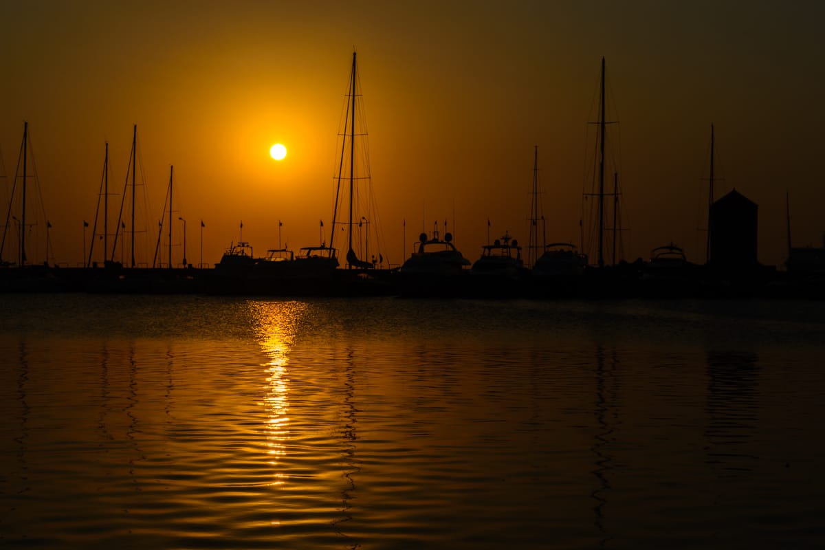 Rhodes city harbor, Greece