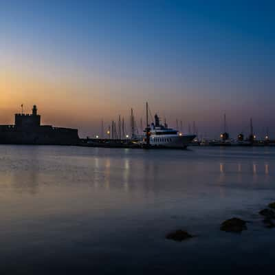 Rhodes city harbor, Greece