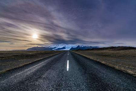 Road to the Vatnajökull, Glacier in Iceland