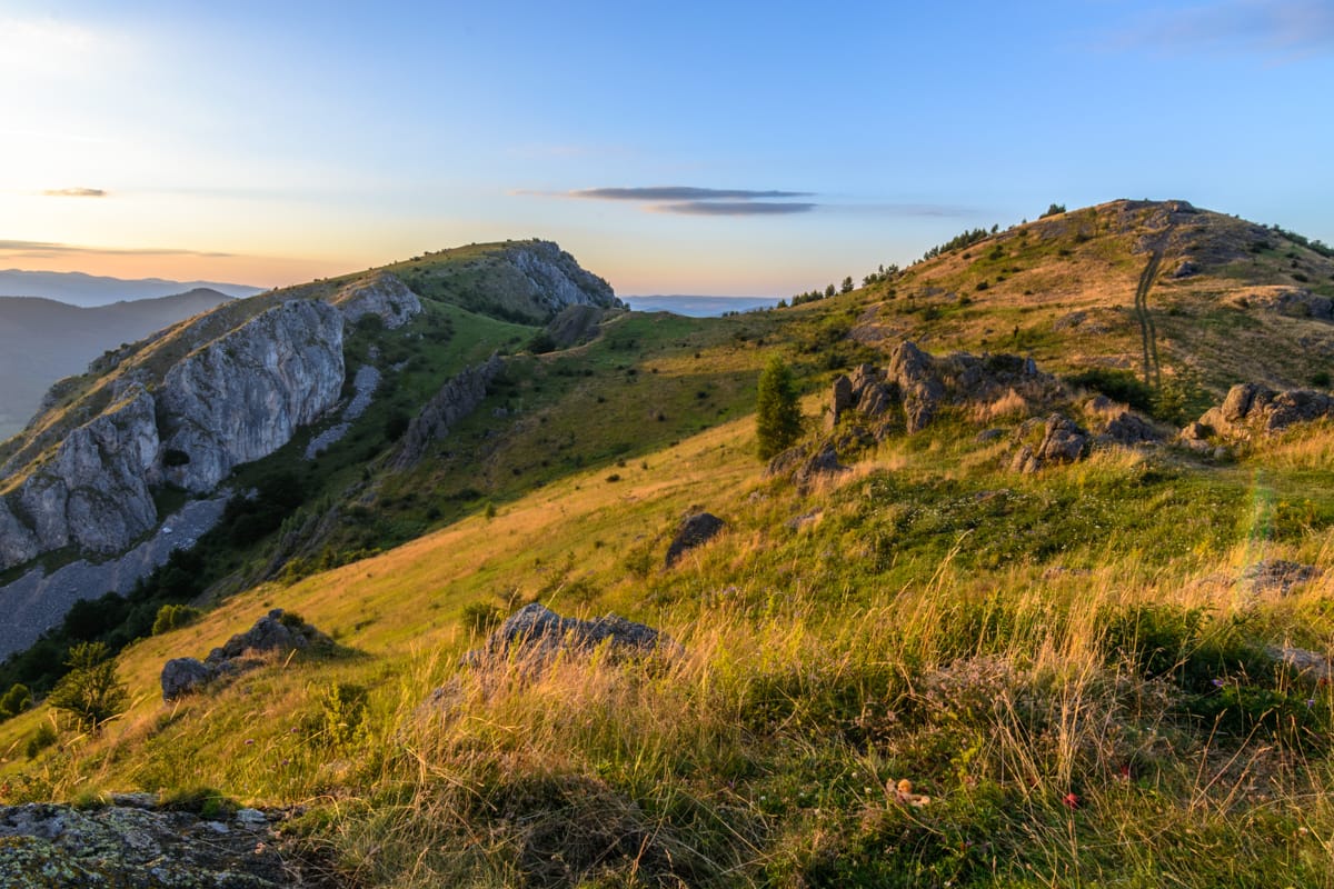 Sunset on the mountain, Romania