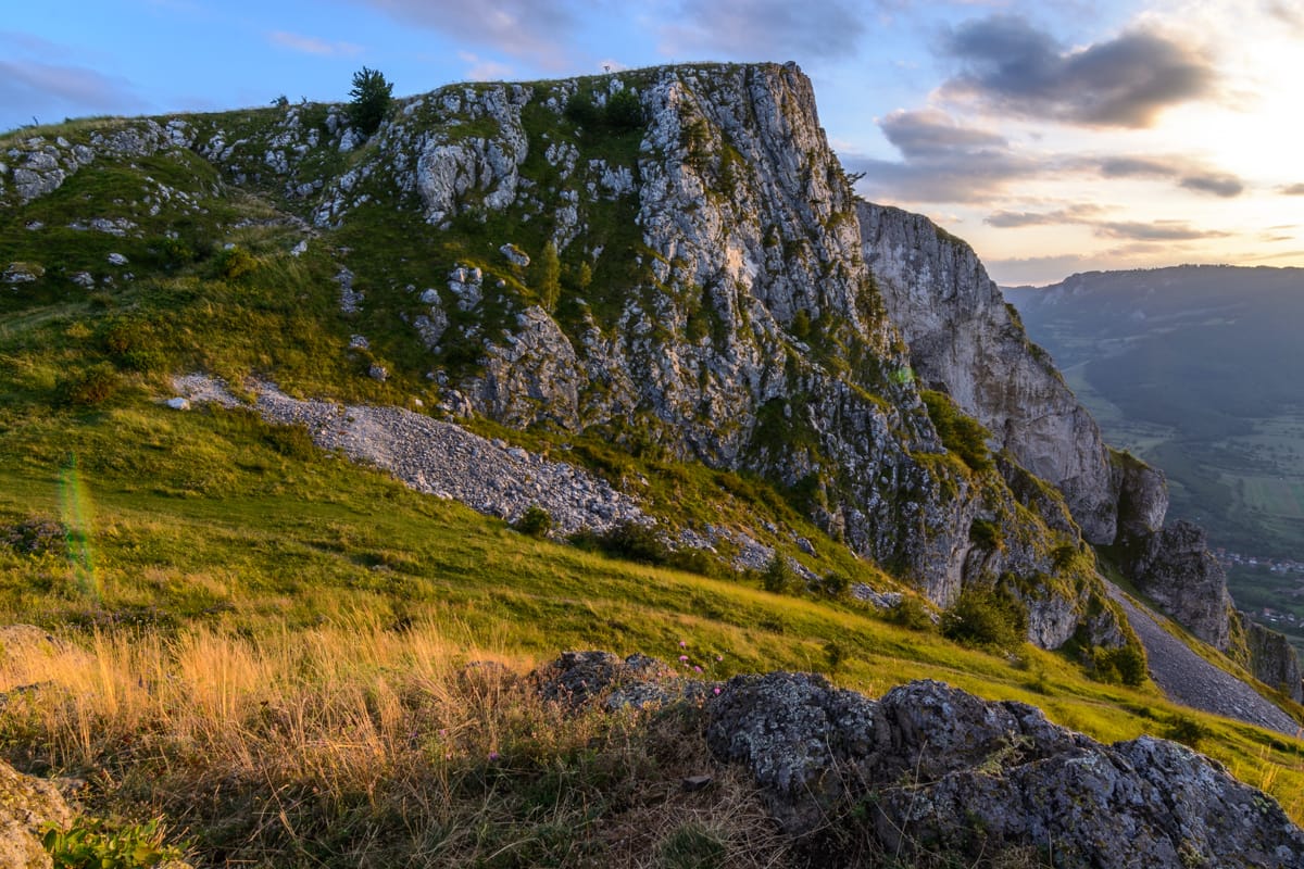 Sunset on the mountain, Romania