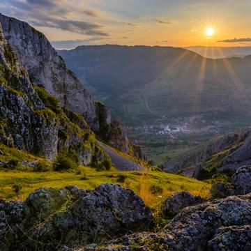 Sunset on the mountain, Romania
