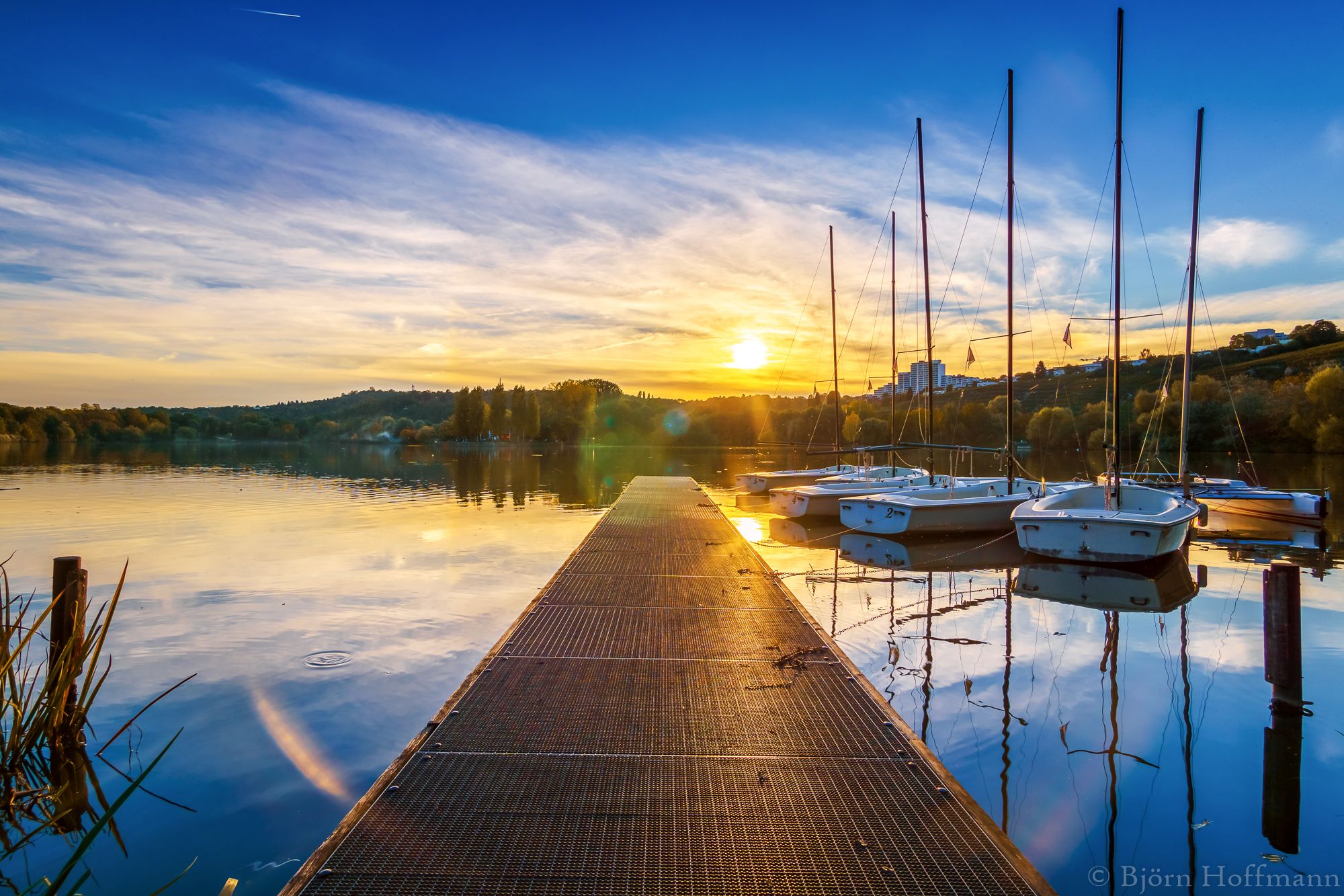 Pier at the Max-Eyth-See, Stuttgart, Germany
