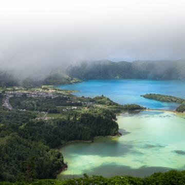View from the Ghost Hotel over Sete Cidades, Portugal