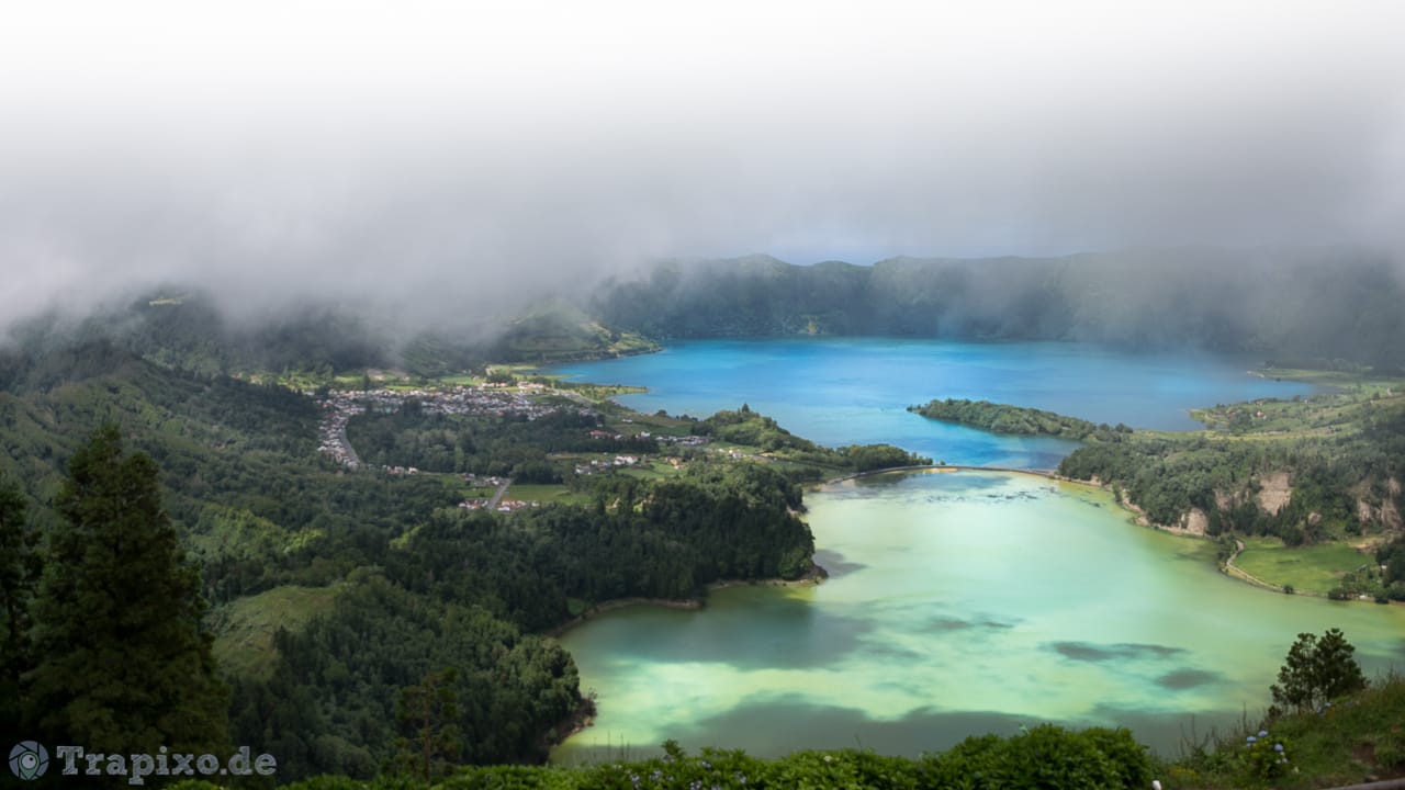 View from the Ghost Hotel over Sete Cidades, Portugal