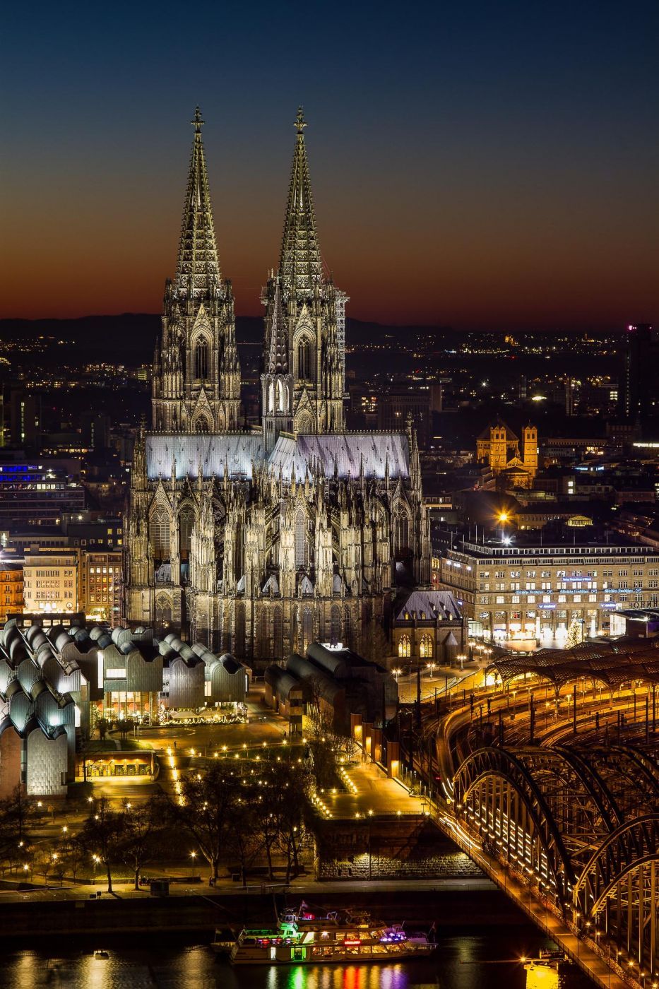 View from Triangle Tower in Cologne, Germany