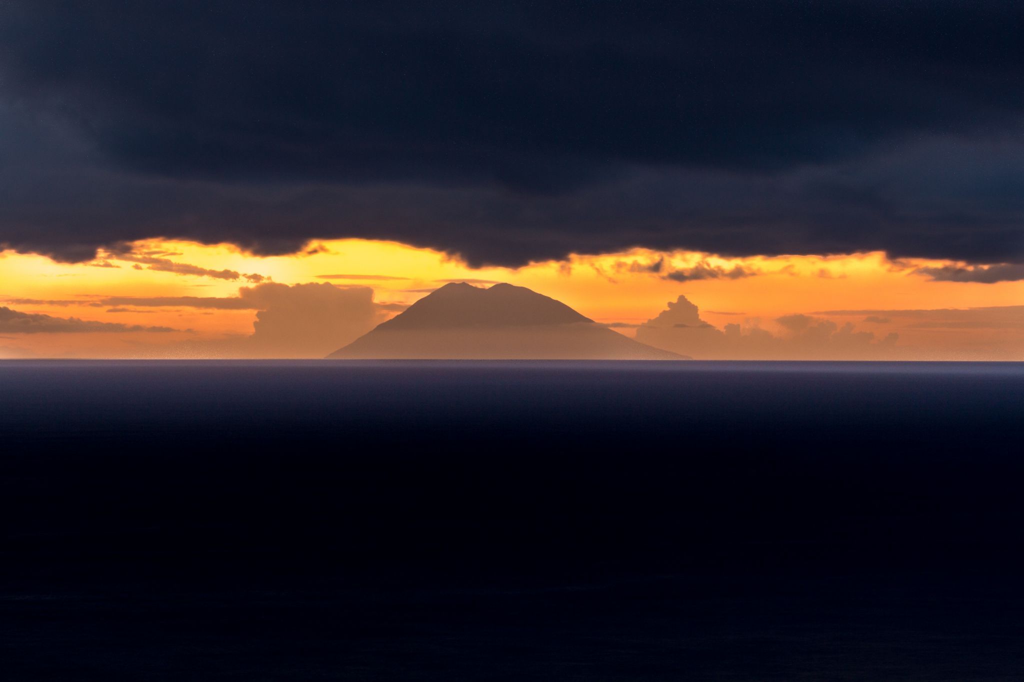 View on volcano Stromboli, Italy