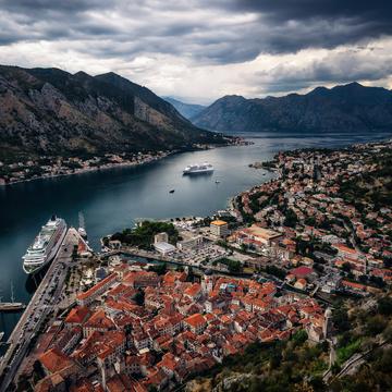 View over the Bay of Kotor, Montenegro