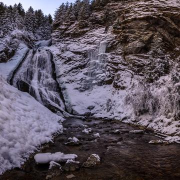 Winter waterfall, Romania