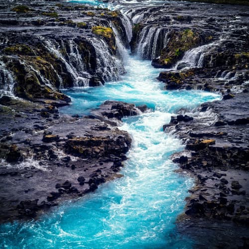 Bruarfoss Waterfall