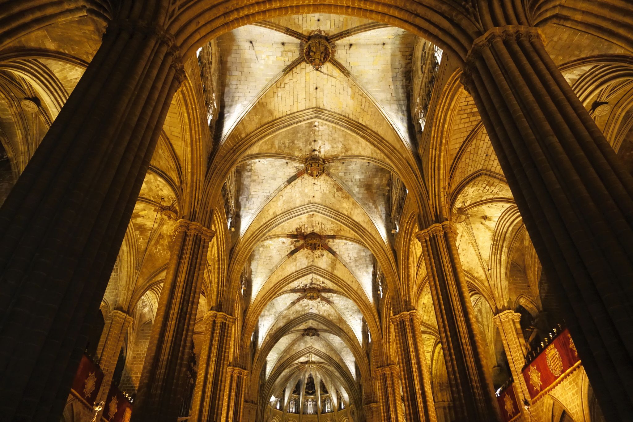 Inside Barcelona Cathedral, Spain