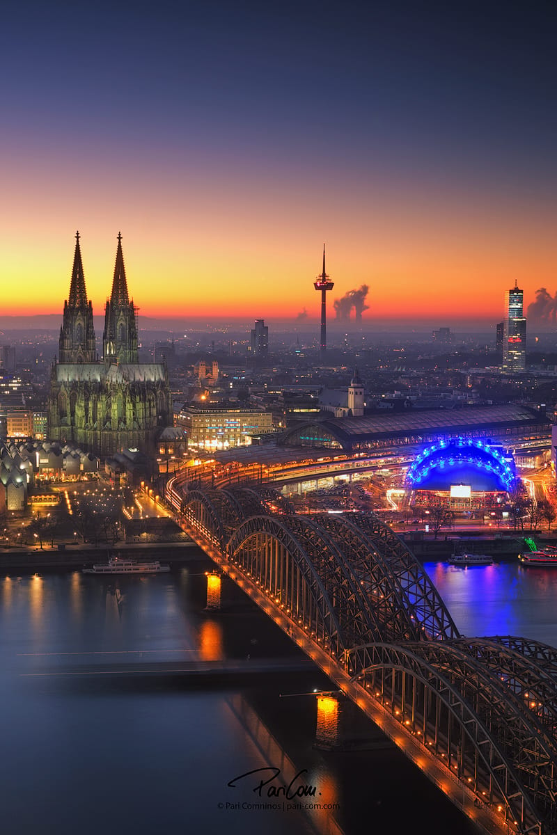 View from Triangle Tower in Cologne, Germany