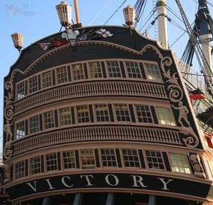 HMS Victory Stern Portsmouth Historic Dockyard