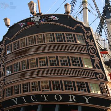 HMS Victory Stern Portsmouth Historic Dockyard, United Kingdom