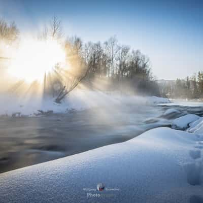 Isar Rapids close to Lenggries, Germany