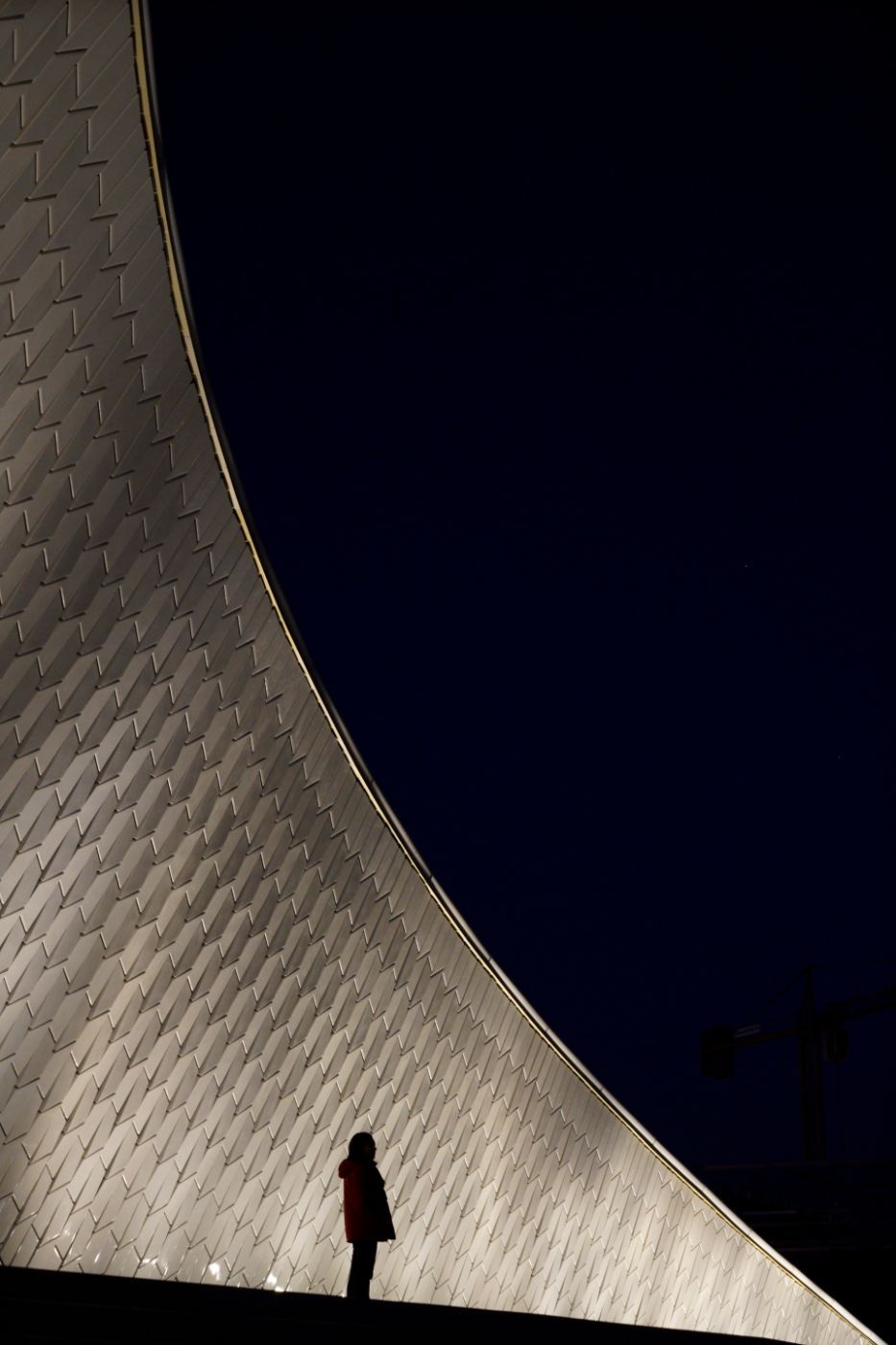 MAAT (Museum of Art, Architecture and Technology) by night, Portugal