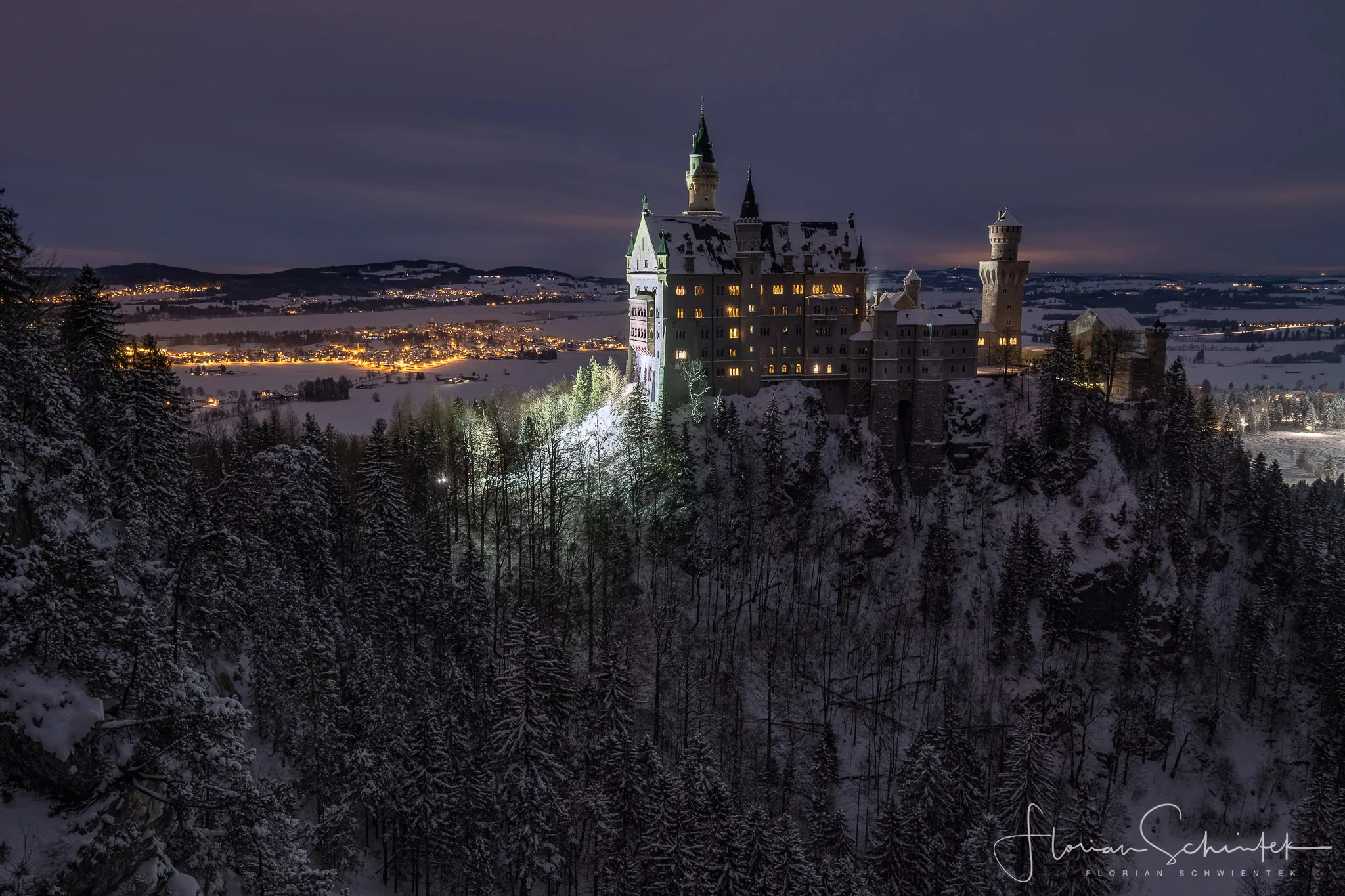 Castle Combe зима ночь