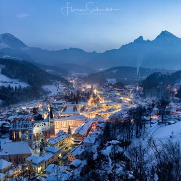 Over the roofs of Berchtesgaden, Germany