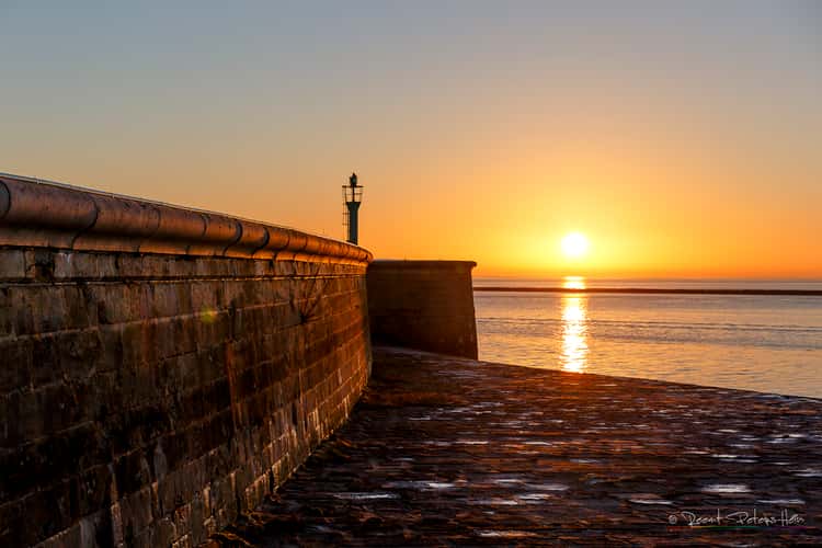 Pier near Wilhelmshaven at sunrise