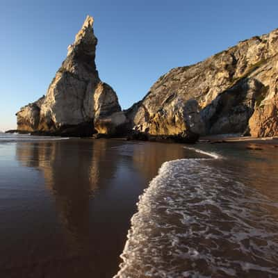 Quiet beach at sunset, Portugal