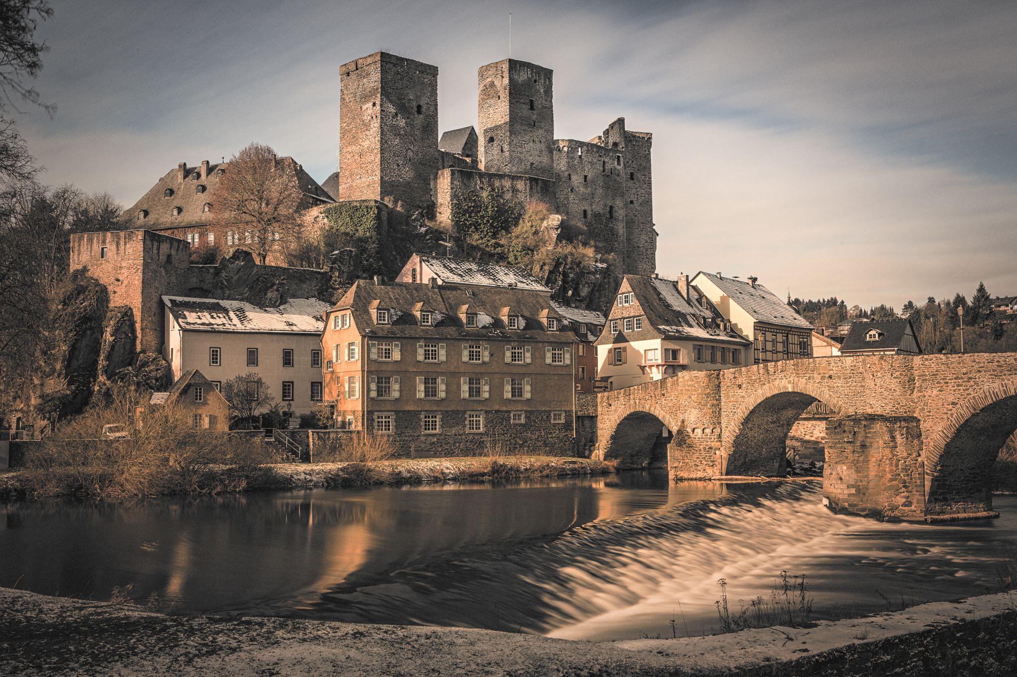Runkel Castle above the Lahn, Germany