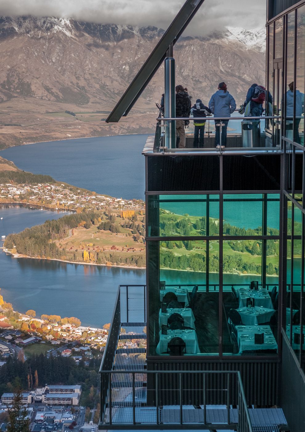 Skyline Queenstown cable car terminus and restaurant, New Zealand