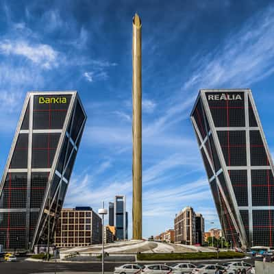 Puerta de Europa from Plaza de Castilla, Madrid, Spain