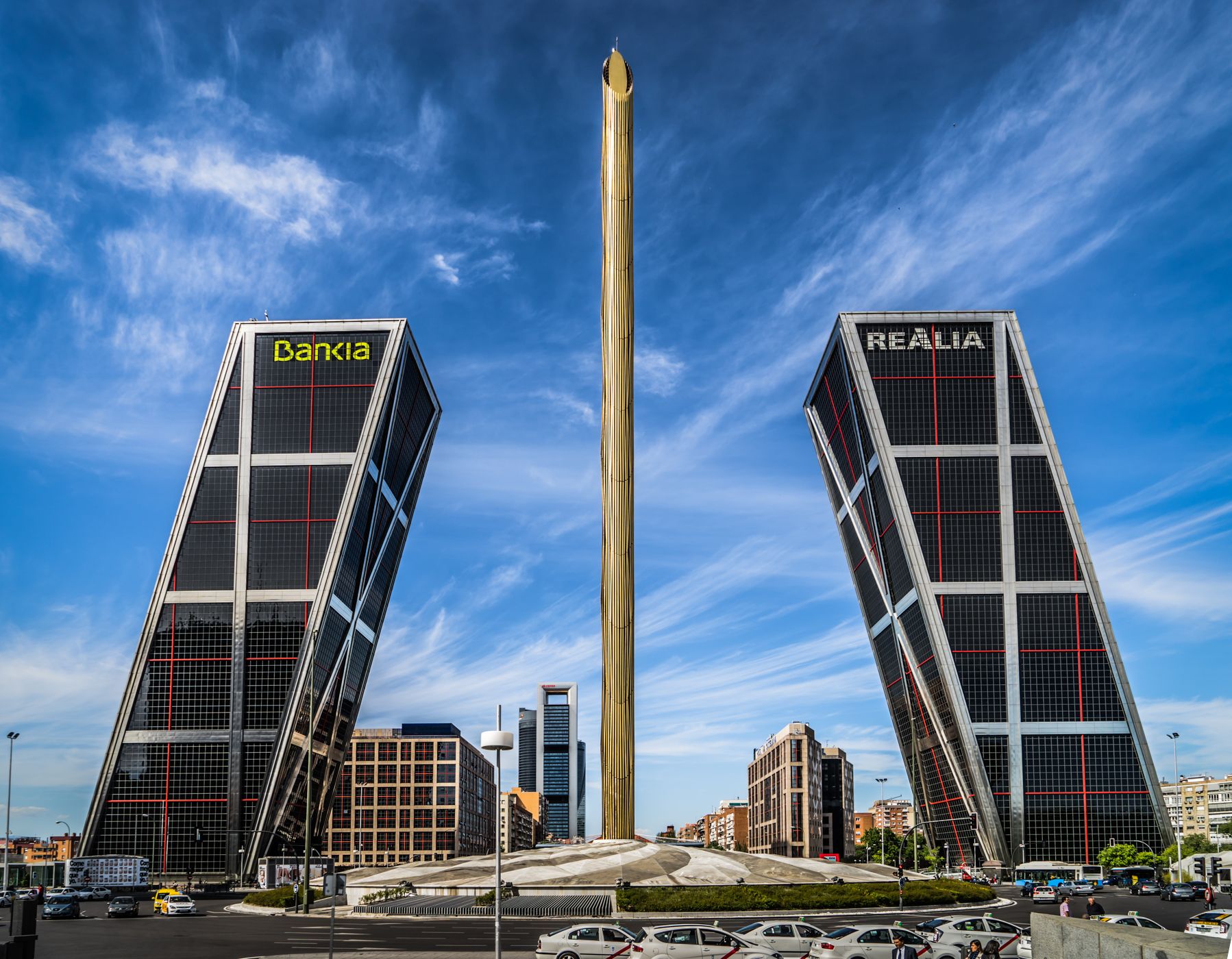 Puerta de Europa from Plaza de Castilla, Madrid, Spain