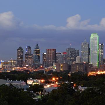 Dallas Skyline from Belmont Hotel, USA