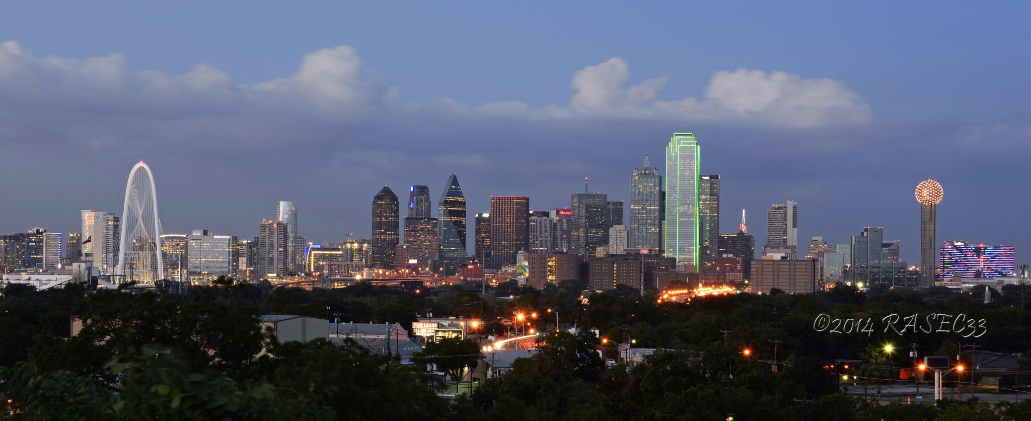Dallas Skyline from Belmont Hotel, USA