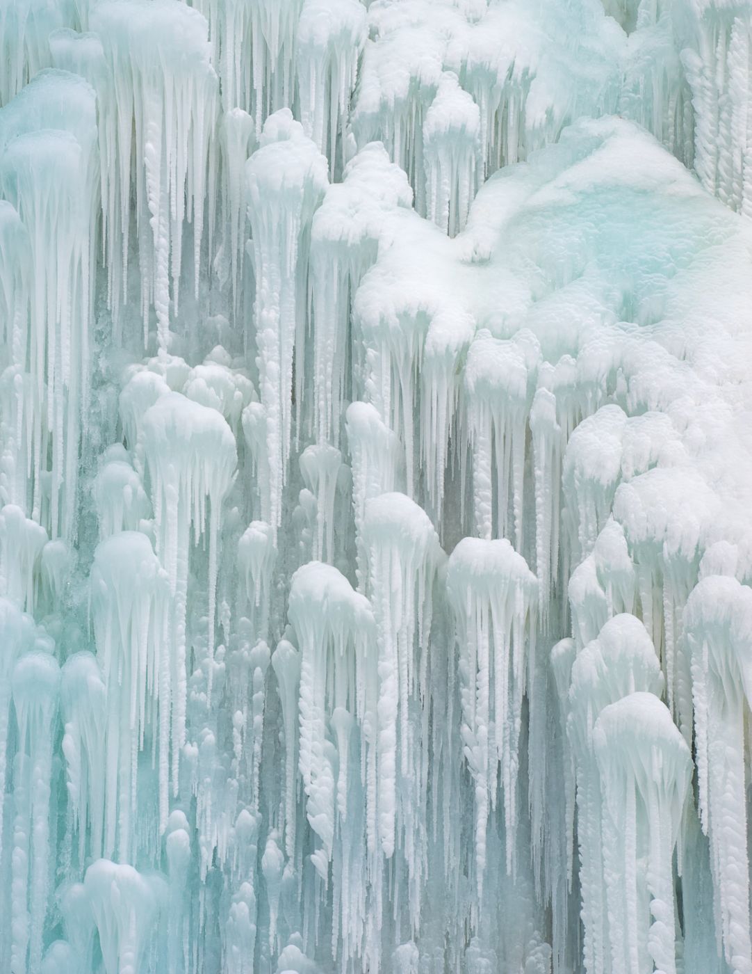 Frozen Waterfall in Plitvice Lakes, Croatia