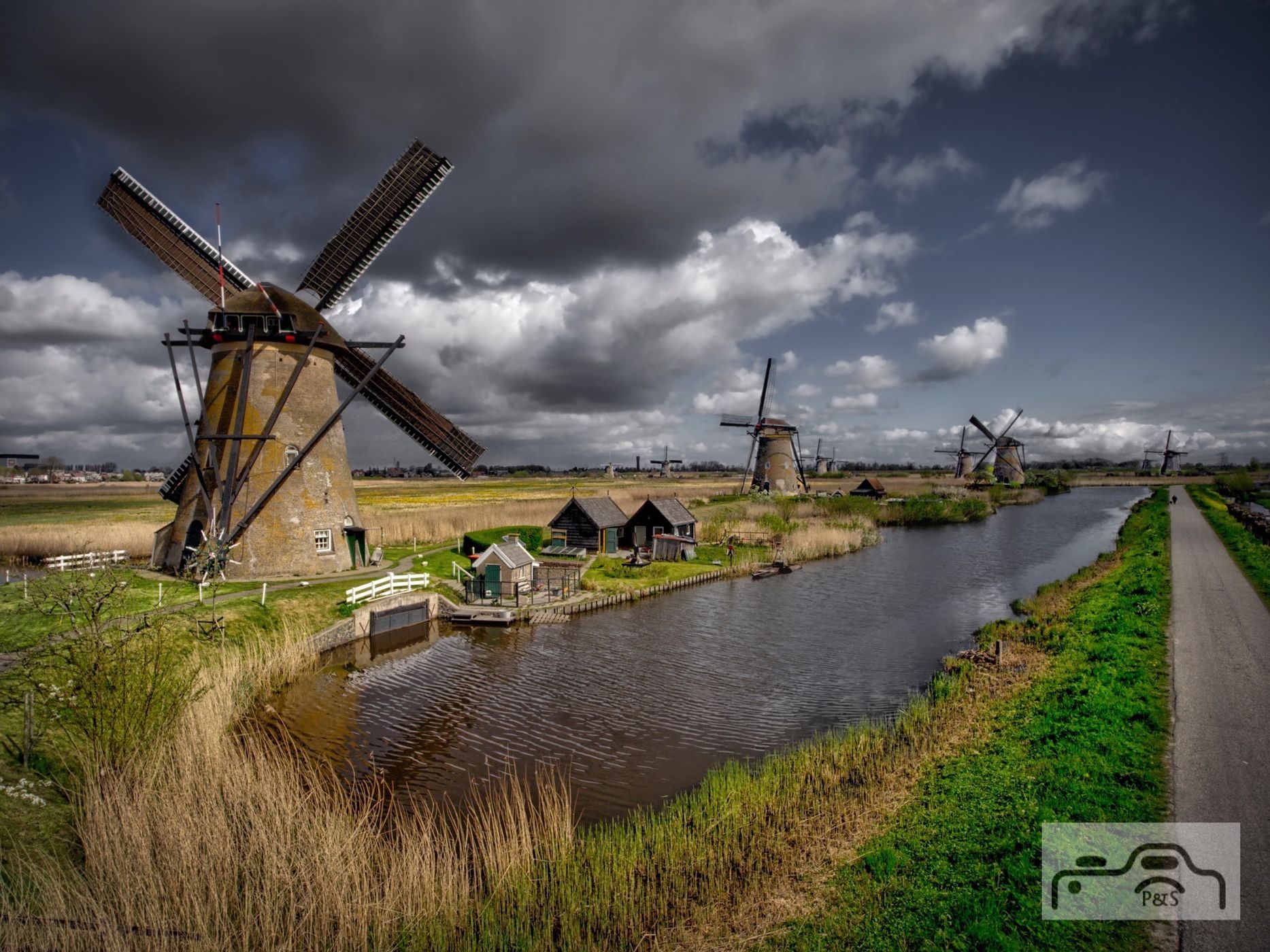 Windmills of Kinderijk, Netherlands