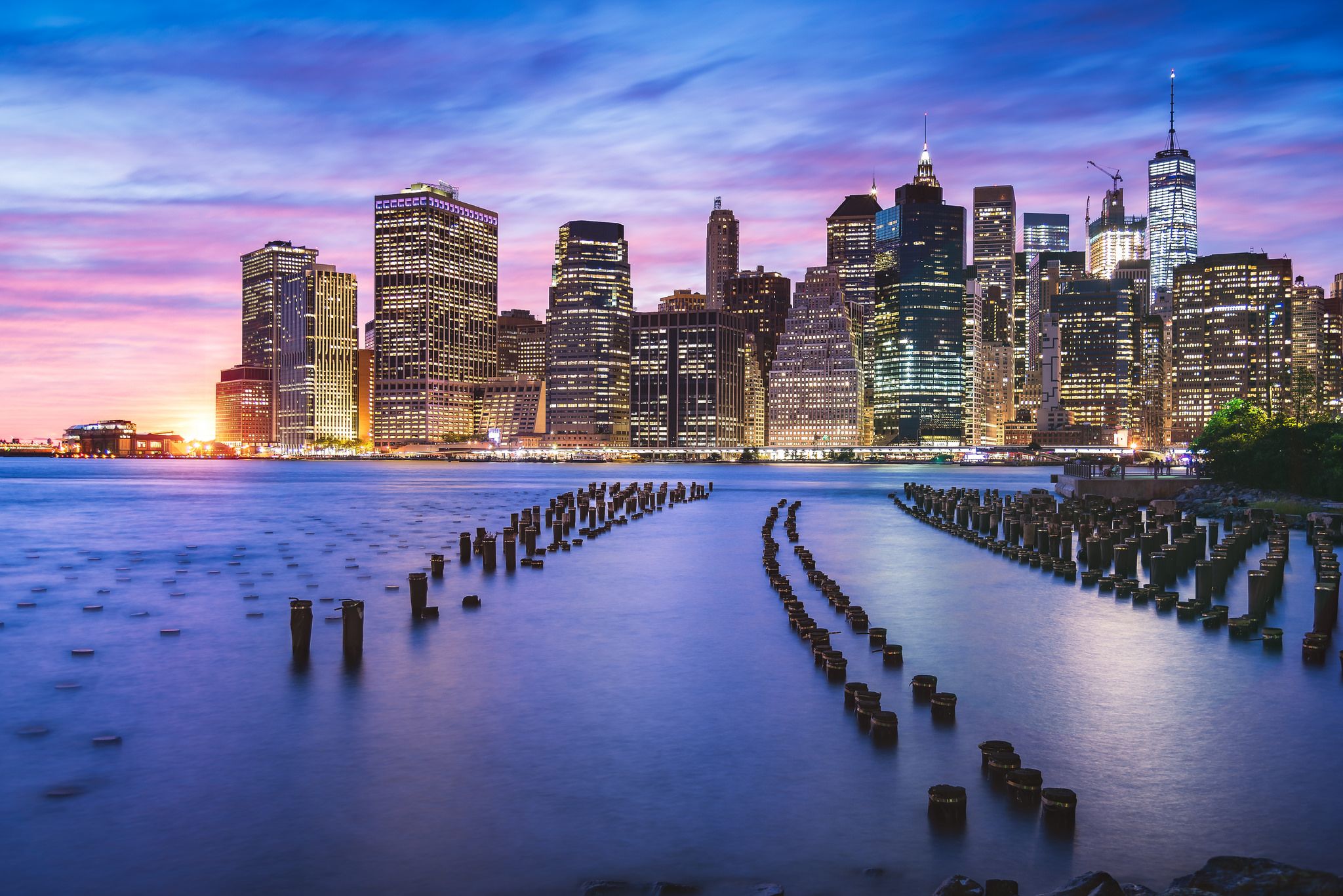 New York City Skyline from Pier 1, Brooklyn, USA