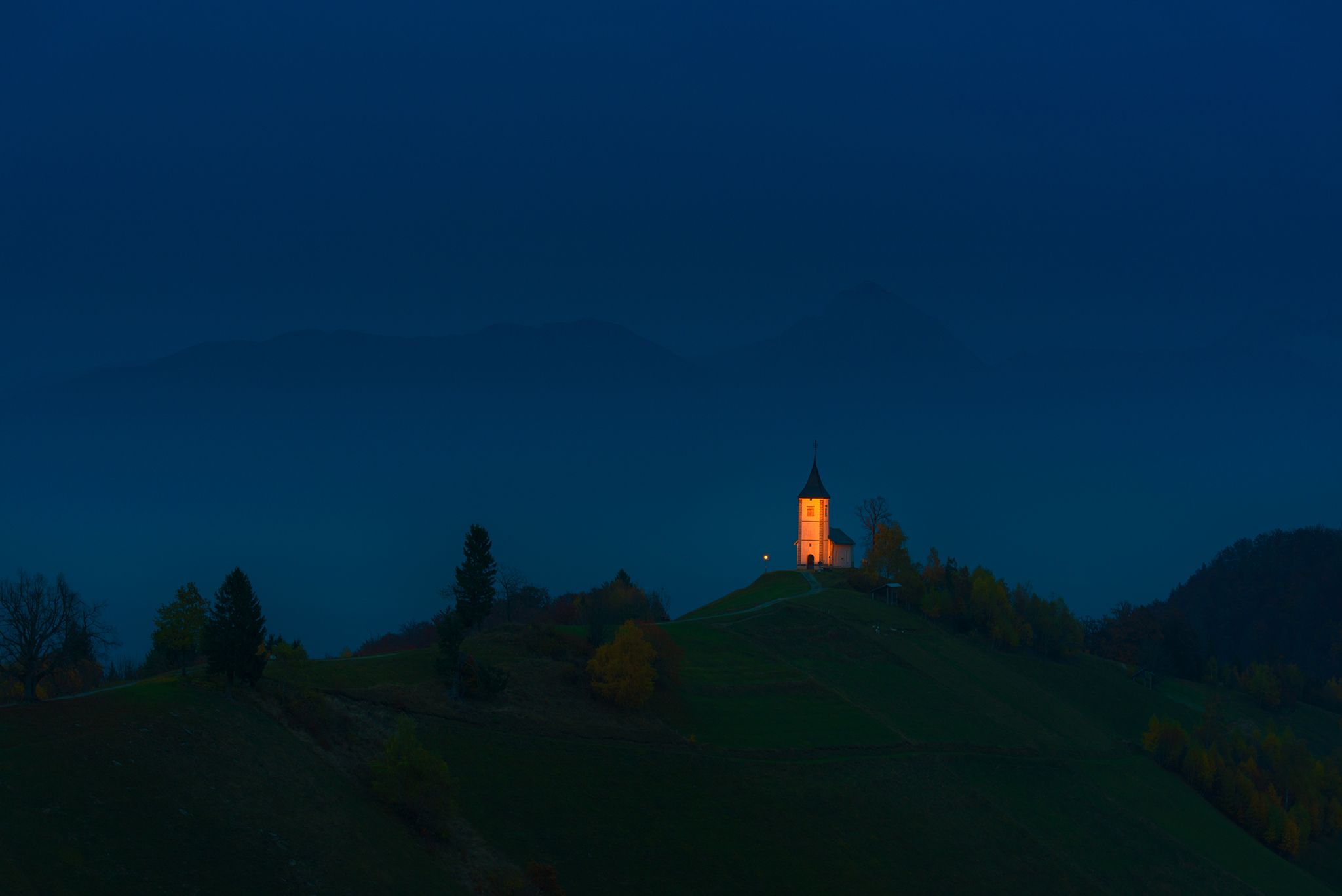The Church of St. Primoz, Jamnik, Slovenia